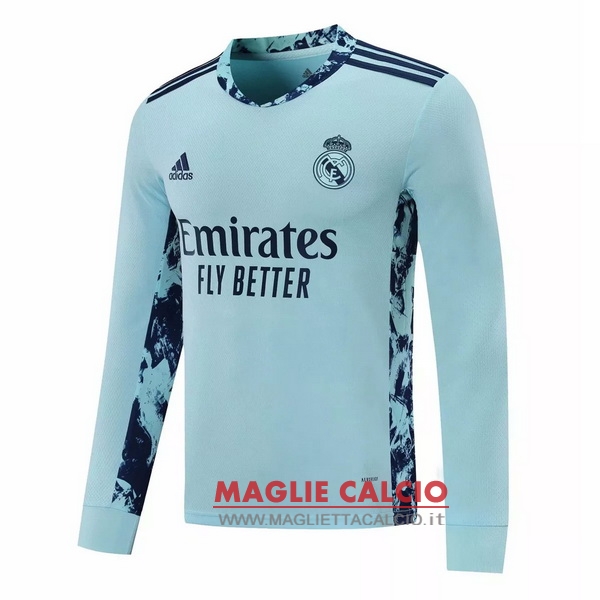 nuova prima magliette real madrid mancia lunga portiere 2020-2021