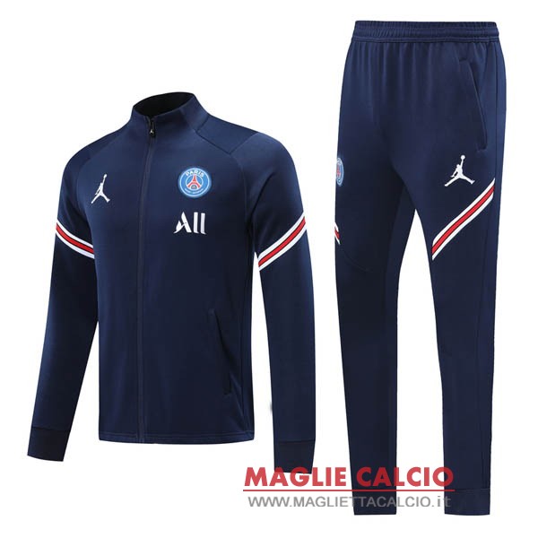 nuova paris saint germain insieme completo blu navy giacca 2020-2021