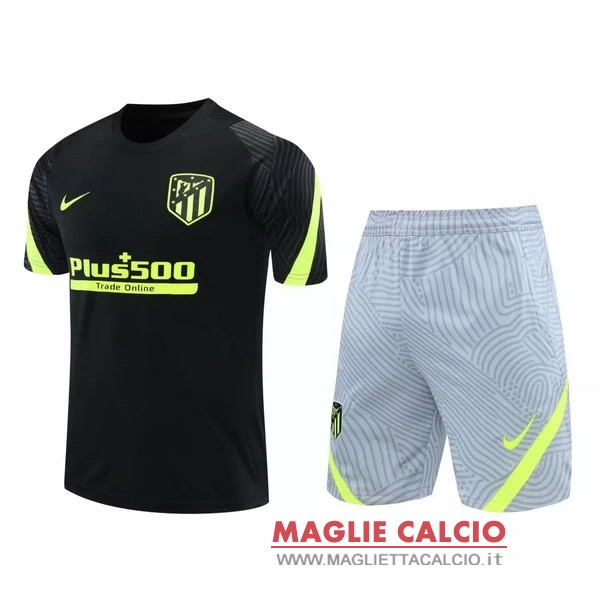 nuova formazione set completo divisione magliette atletico madrid 2020-2021 nero grigio