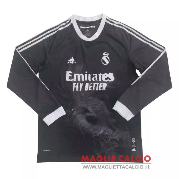 nuova magliette real madrid mancia lunga 2020-2021 nero