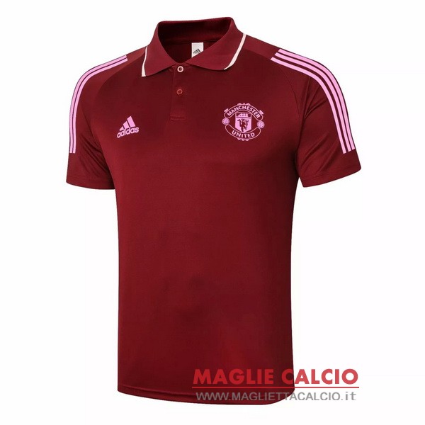 manchester united borgogna magliette polo nuova 2020-2021