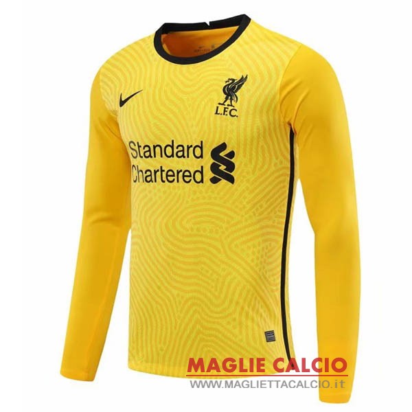 nuova seconda divisione magliette manica lunga portiere liverpool 2020-2021