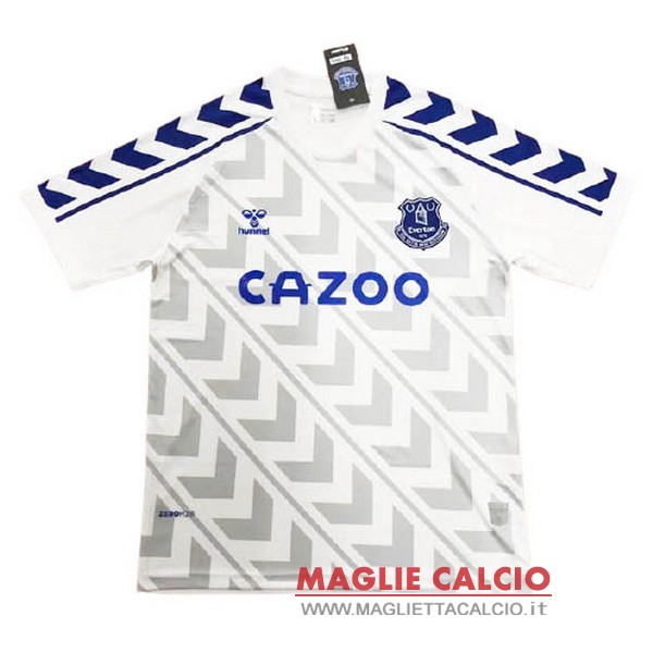 nuova formazione divisione magliette everton 2020-2021 bianco