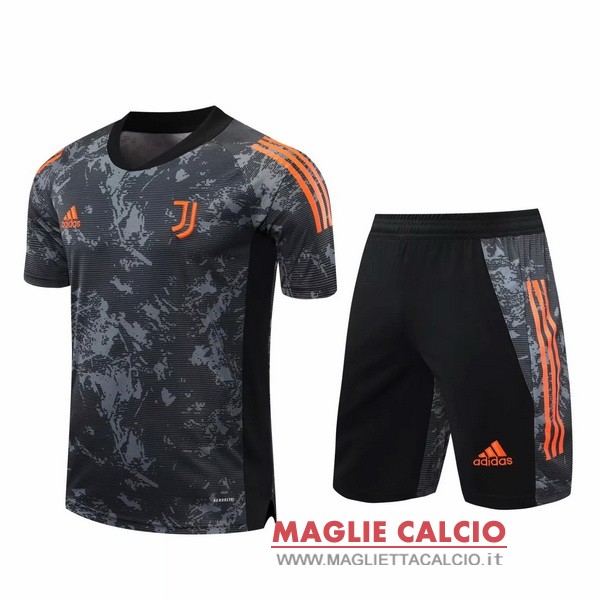 nuova formazione set completo divisione magliette juventus 2020-2021 grigio arancione