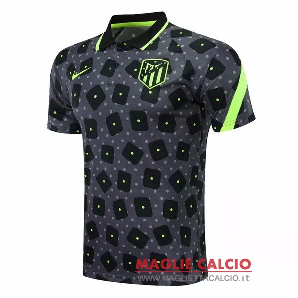 atlético de madrid nero grigio magliette polo nuova 2020-2021