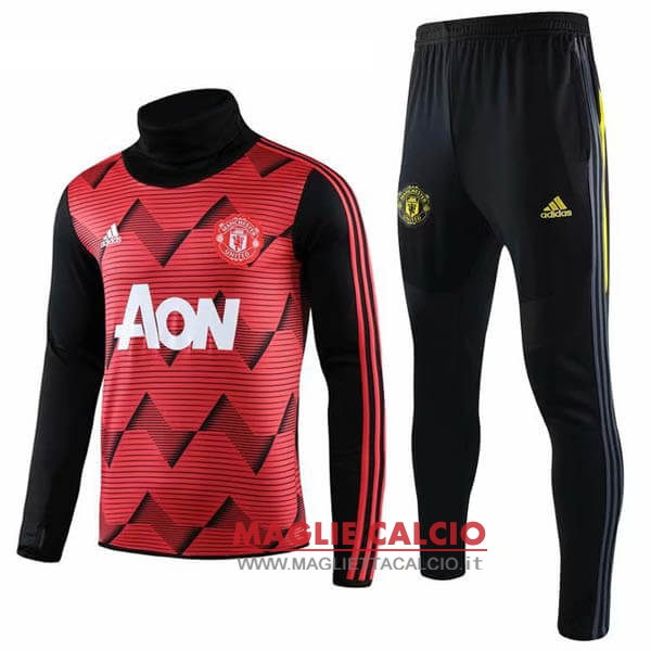 nuova manchester united insieme completo rosso giallo nero giacca 2019-2020