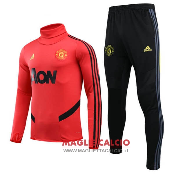 nuova manchester united insieme completo rosso giallo nero giacca 2020-2021