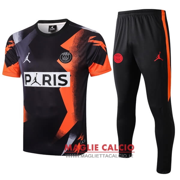 nuova formazione set completo divisione magliette paris saint germain 2019-2020 arancione nero