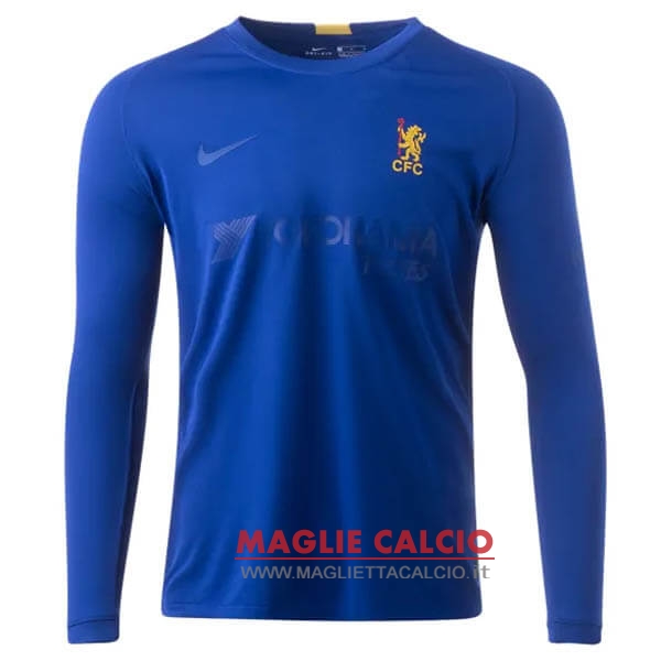 nuova magliette manica lunga chelsea 50th blu