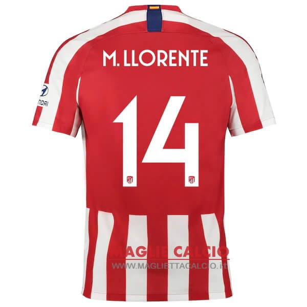 nuova maglietta atletico madrid 2019-2020 m.llorente 14 prima