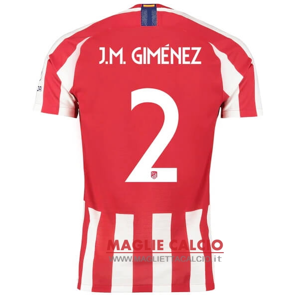 nuova maglietta atletico madrid 2019-2020 j.m. gimenez 2 prima