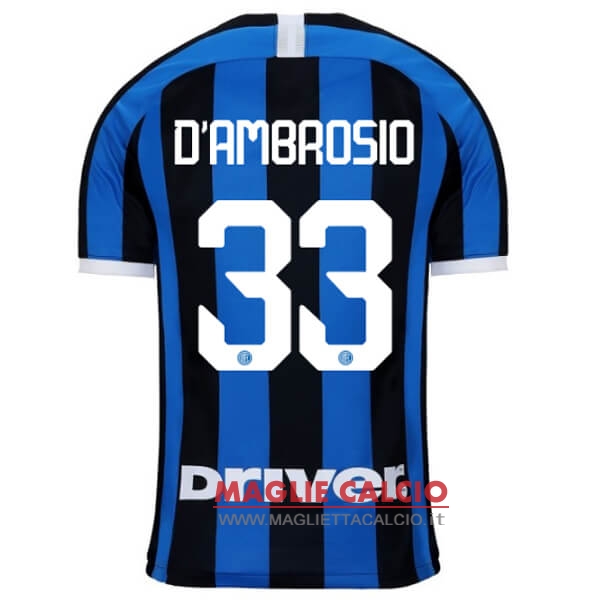 nuova maglietta inter milan 2019-2020 d'ambrosio 33 prima