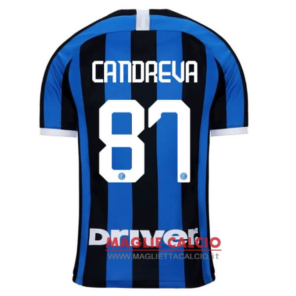 nuova maglietta inter milan 2019-2020 candreva 87 prima