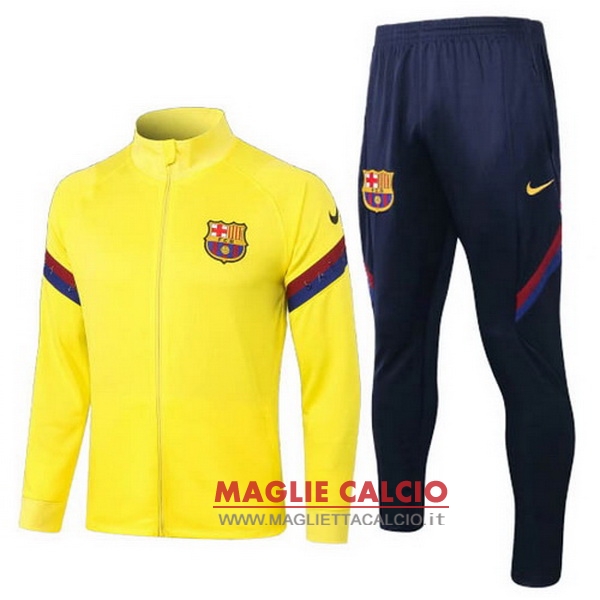 nuova barcelona set completo giallo nero giacca 2020-2021