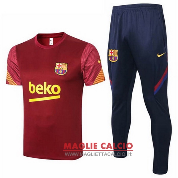 nuova formazione set completo divisione magliette barcelona 2020-2021 rosso giallo