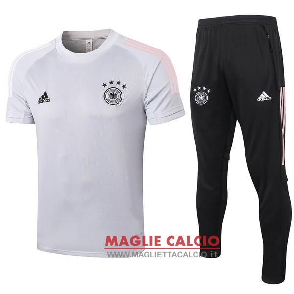 nuova formazione set completo divisione magliette germania 2020 grigio nero