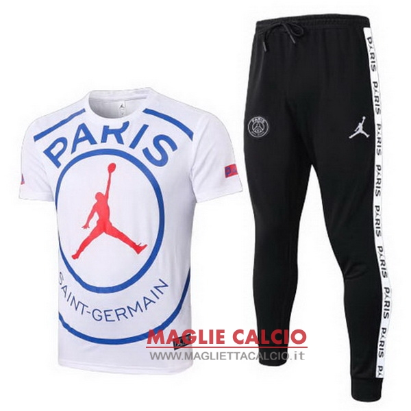 nuova formazione set completo divisione magliette paris saint germain 2020-2021 bianco