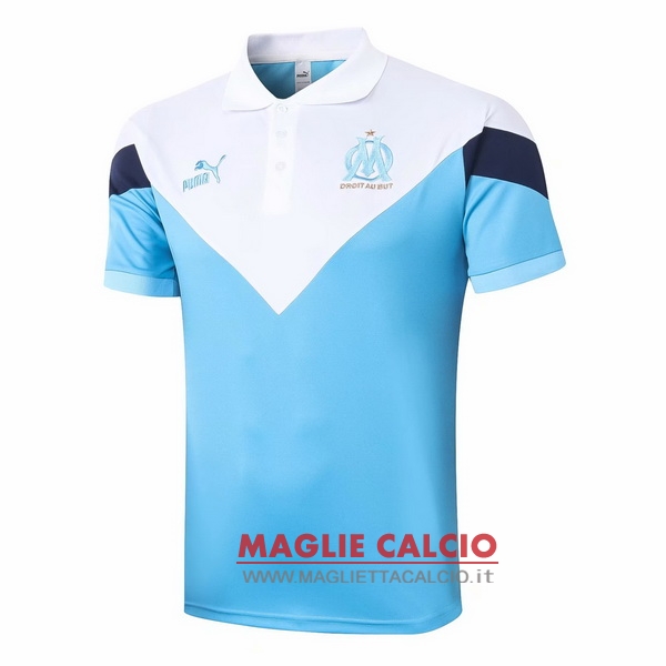 polo maglia marseille 2020-2021 blu luce