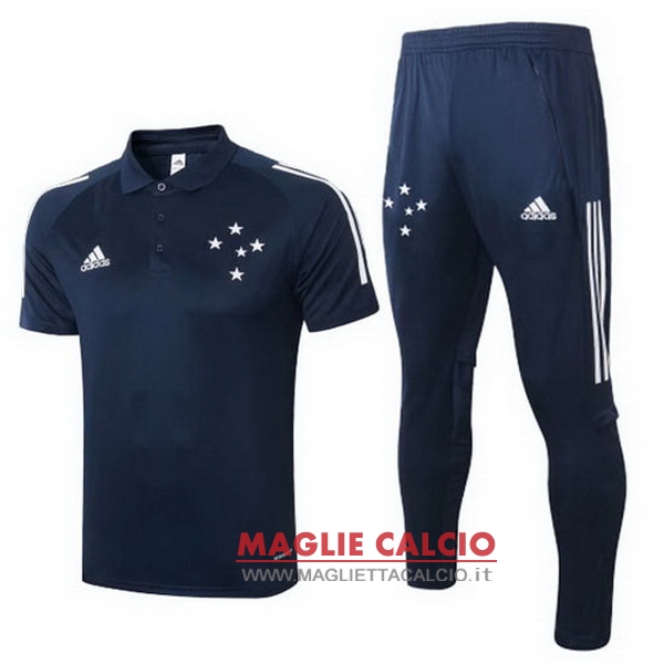 polo set completo naglia cruzeiro 2020-2021 blu navy