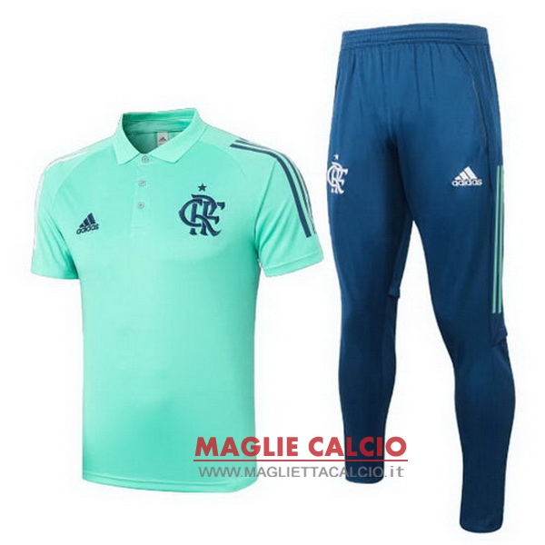 polo set completo maglia flamengo 2020-2021 verde