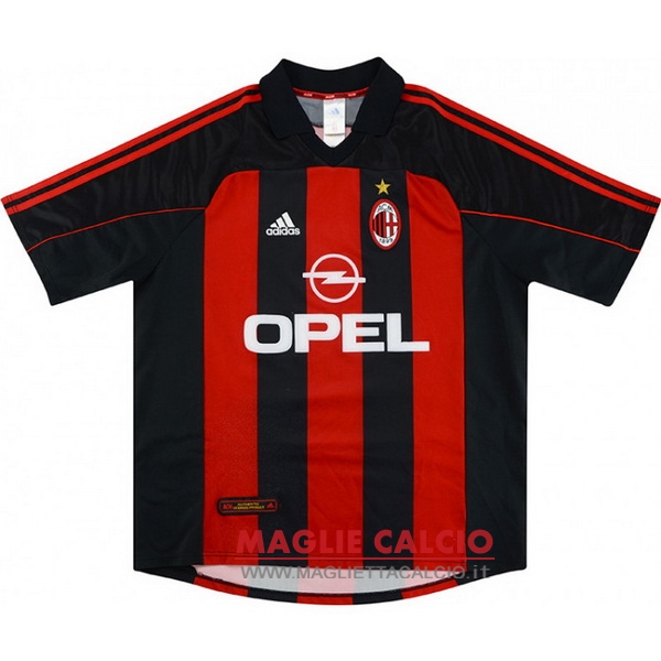 nuova prima magliette ac milan retro 2000-2002