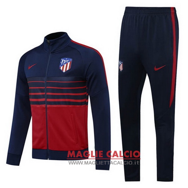nuova atletico madrid insieme completo blu navy rosso giacca 2020-2021