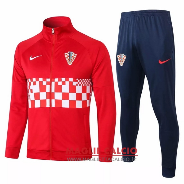 nuova croazia insieme completo rosso giacca 2020