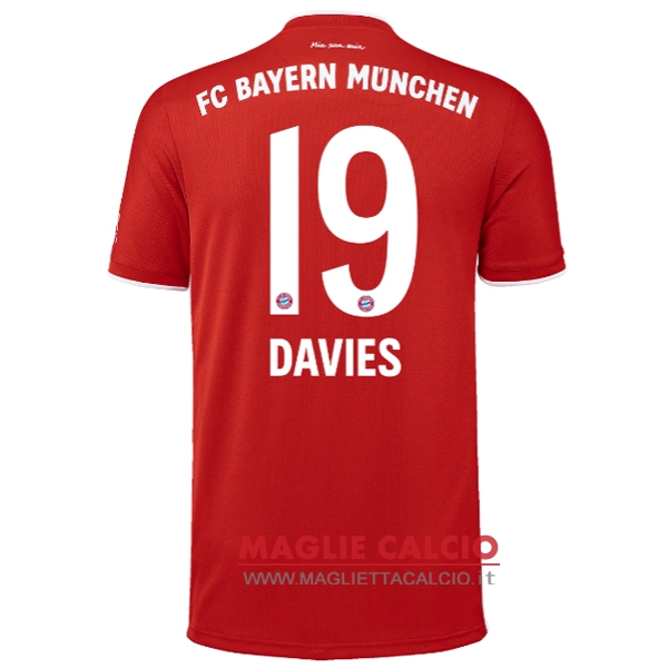 nuova maglietta bayern munich 2020-2021 davies 19 prima