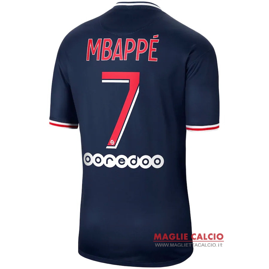 nuova maglietta paris saint germain 2020-2021 mbappe 7 prima