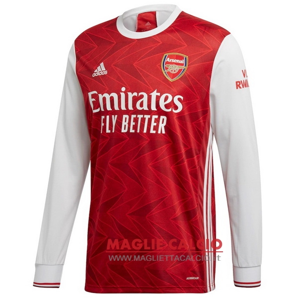 nuova prima magliette arsenal mancia lunga 2020-2021