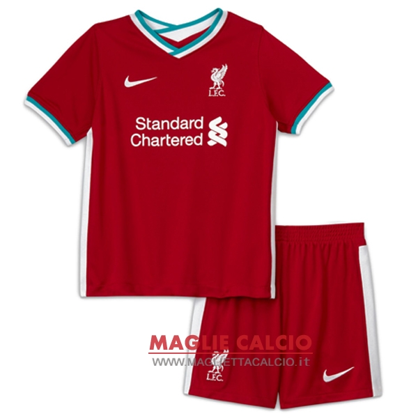 nuova prima magliette liverpool set completo bambino 2020-2021