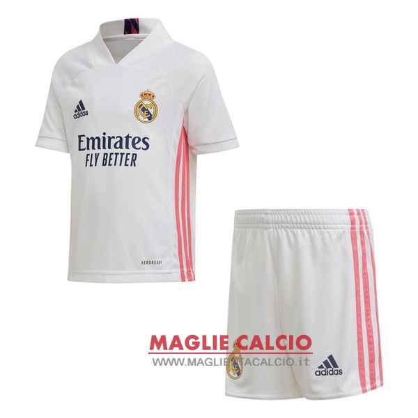 nuova prima maglietta real madrid set completo bambino 2020-2021