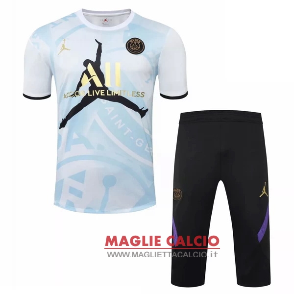 nuova formazione set completo divisione magliette paris saint germain 2020-2021 bianco nero