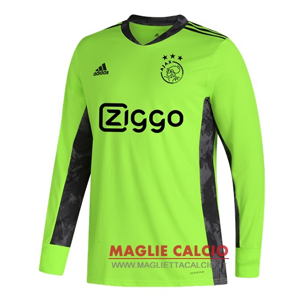 nuova magliette ajax mancia lunga portiere 2020-2021 verde