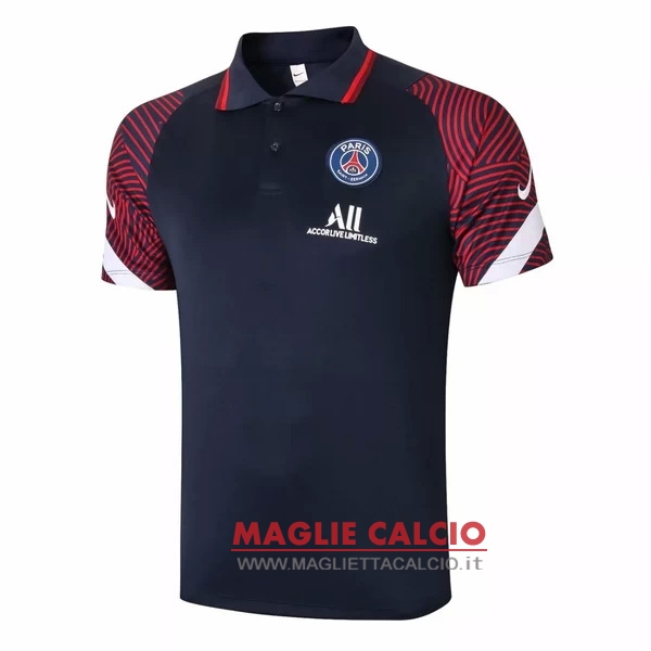 paris saint germain blu navy rosso magliette polo nuova 2020-2021