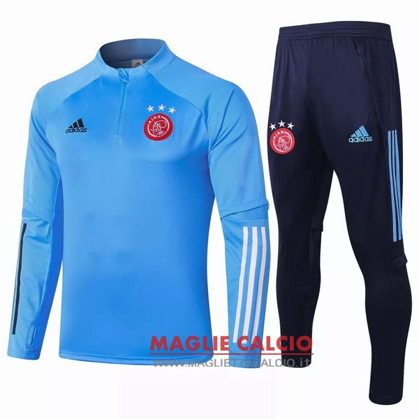 nuova ajax set completo blu luce giacca 2020-2021