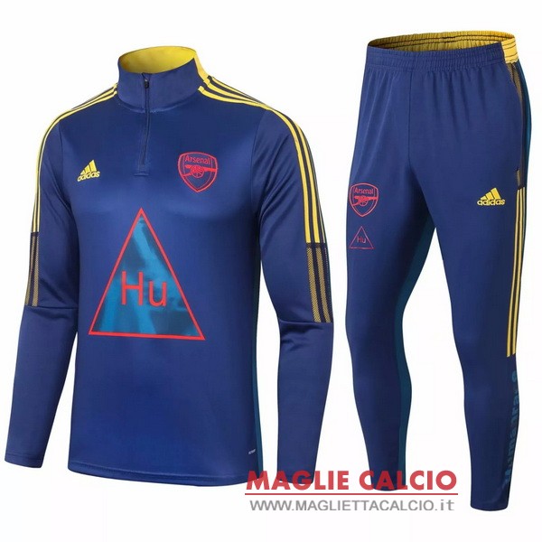 nuova arsenal insieme completo blu navy giallo giacca 2020-2021