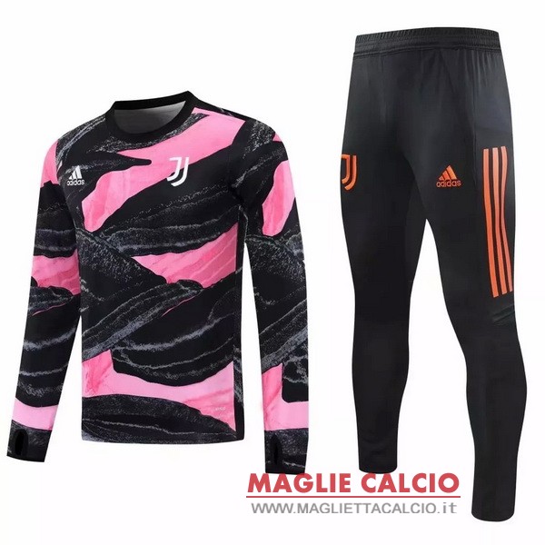 nuova juventus set completo rosa nero arancione giacca 2020-2021