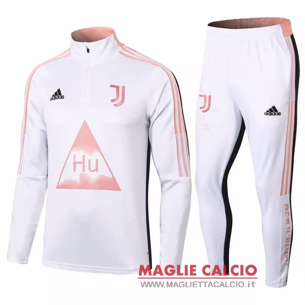 nuova juventus set completo bianco rosa giacca 2020-2021