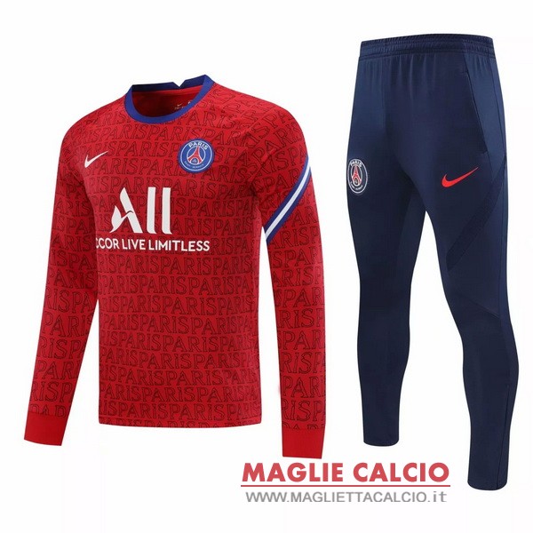 nuova paris saint germain insieme completo rosso blu giacca 2020-2021