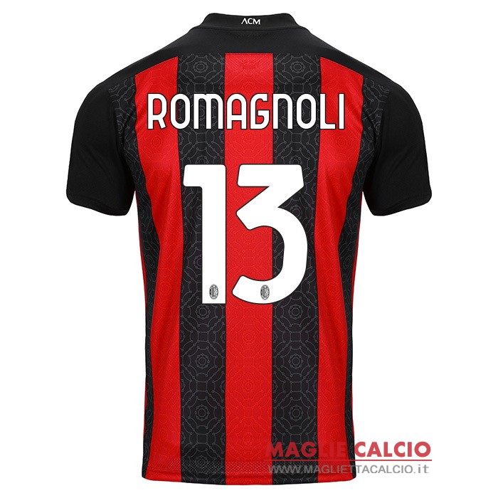 nuova maglietta ac milan 2020-2021 romagnoli 13 prima