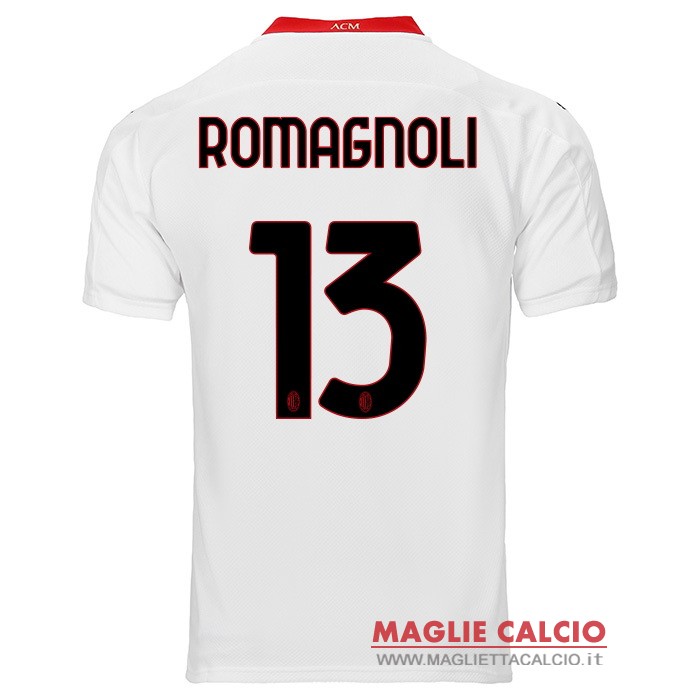 nuova maglietta ac milan 2020-2021 romagnoli 13 seconda