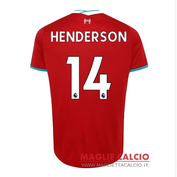 nuova maglietta liverpool 2020-2021 henderson 14 prima