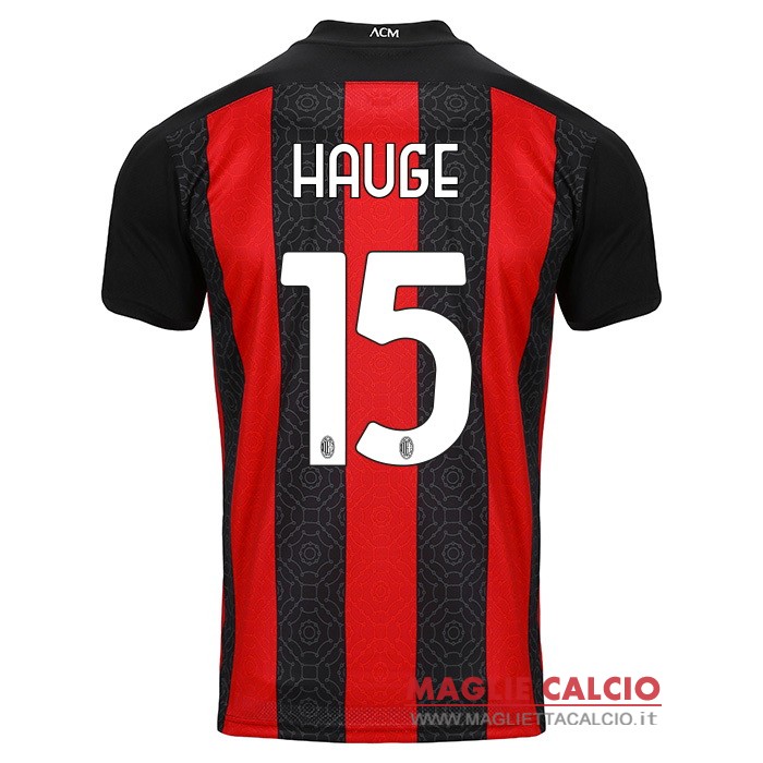 nuova maglietta ac milan 2020-2021 hauge 15 prima