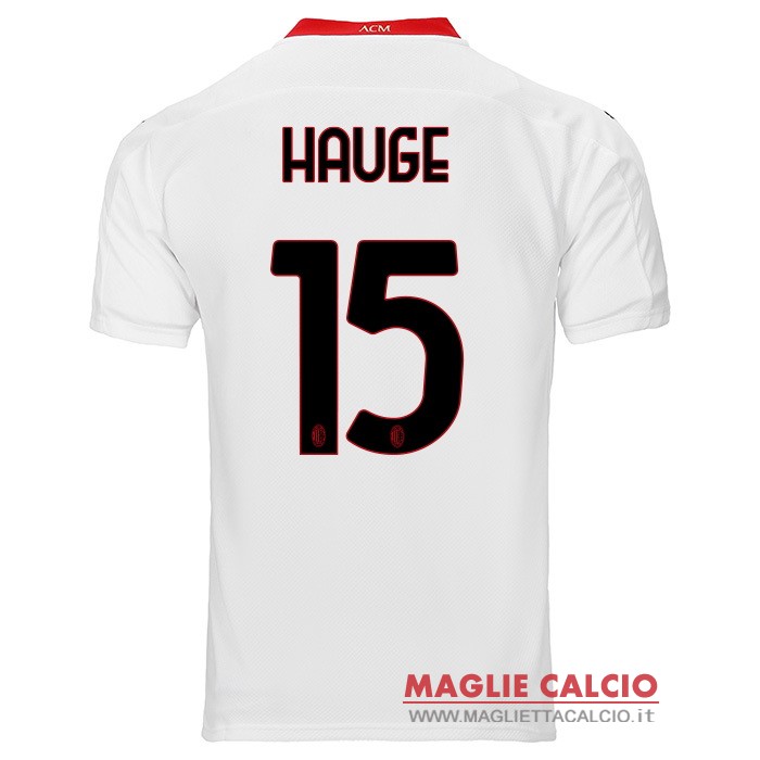 nuova maglietta ac milan 2020-2021 hauge 15 seconda