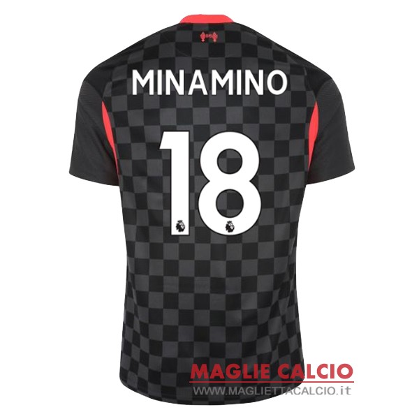 nuova maglietta liverpool 2020-2021 minamino 18 terza