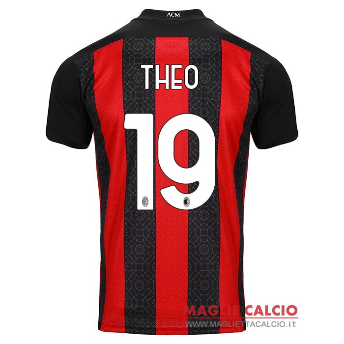 nuova maglietta ac milan 2020-2021 theo 19 prima