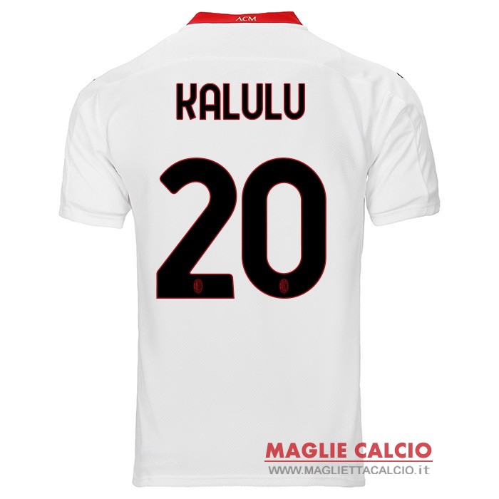 nuova maglietta ac milan 2020-2021 kalulu 20 seconda
