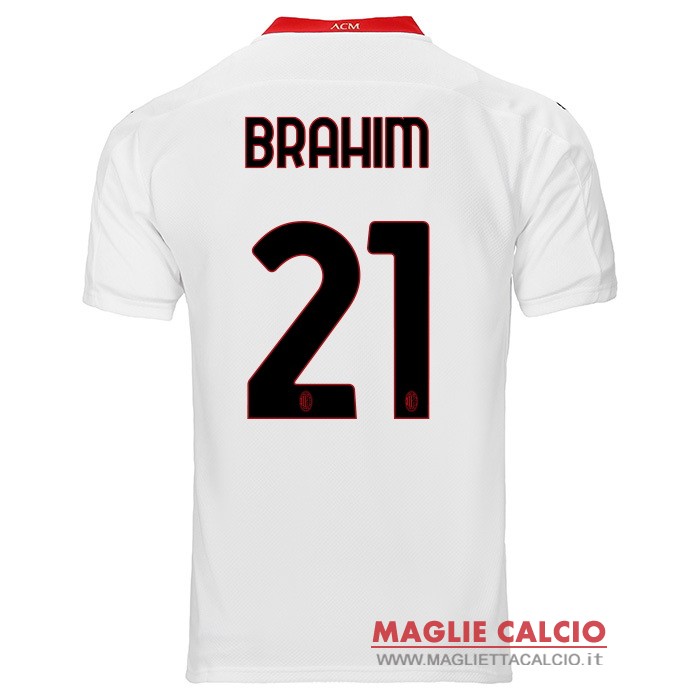 nuova maglietta ac milan 2020-2021 brahim 21 seconda