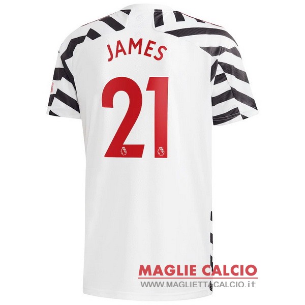 nuova maglietta manchester united 2020-2021 james 21 terza